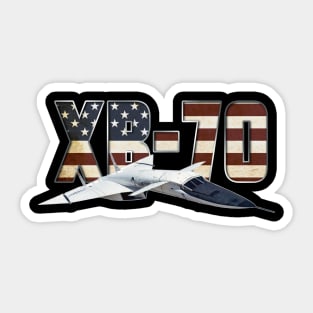 XB-70 Valkyrie American Bomber Aircraft Plane Airplane USA Flag Sticker